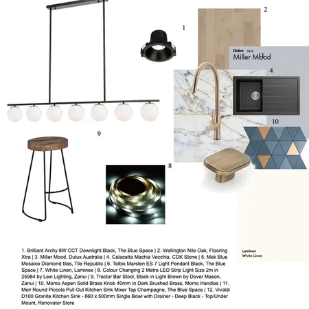Contemporary Kitchen Interior Design Mood Board by Lighting Illusions Skygate on Style Sourcebook