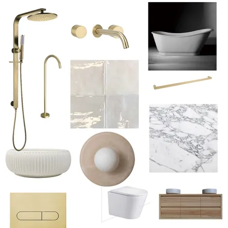 Leah & Drew Bathroom finishes Mood board Interior Design Mood Board by mel@hothousestudio.com on Style Sourcebook