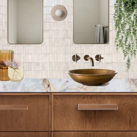 Walnut Bathroom Interior Design Mood Board by Bay House Projects on Style Sourcebook