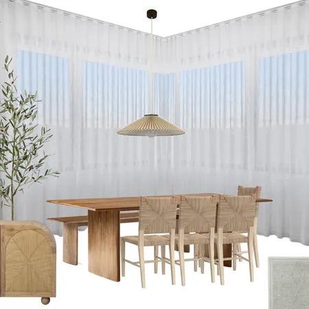 Dining Area Linen Pendant Interior Design Mood Board by Kayrener on Style Sourcebook