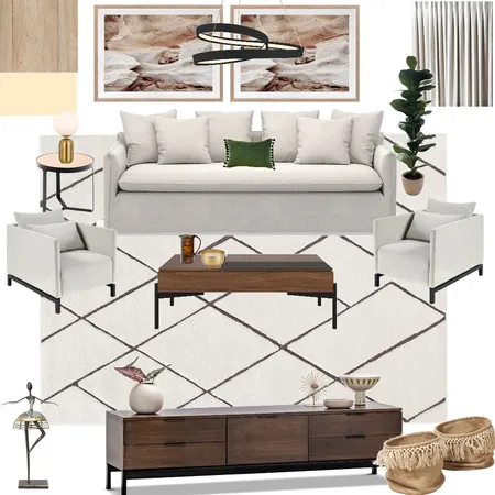 Living Room (Module 9) Interior Design Mood Board by Dorothy on Style Sourcebook
