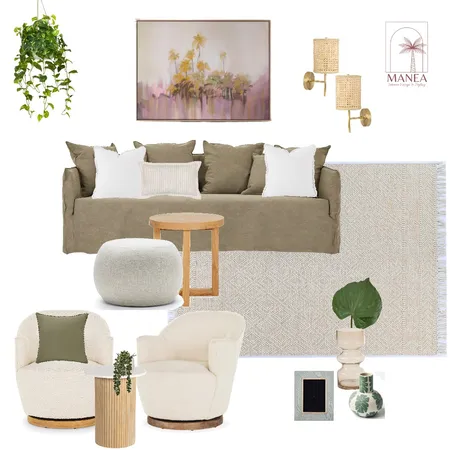 Relaxed tropical living room Interior Design Mood Board by Manea Interiors on Style Sourcebook
