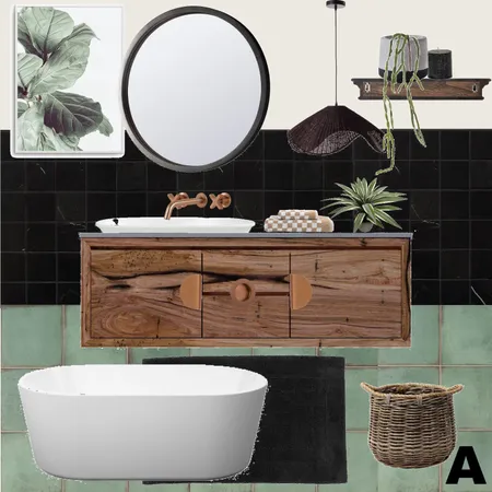 Moody bathroom Interior Design Mood Board by LStruska on Style Sourcebook