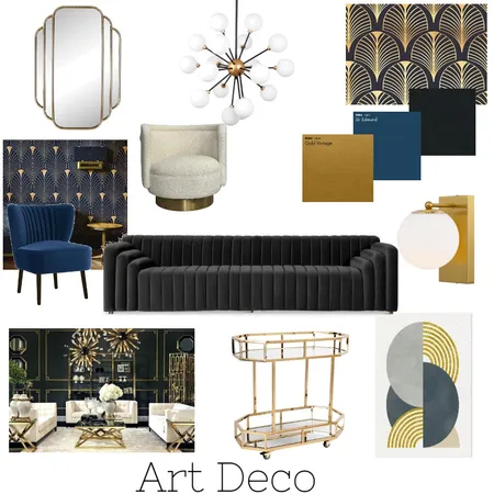 Art Deco Interior Design Mood Board by Efi Papasavva on Style Sourcebook