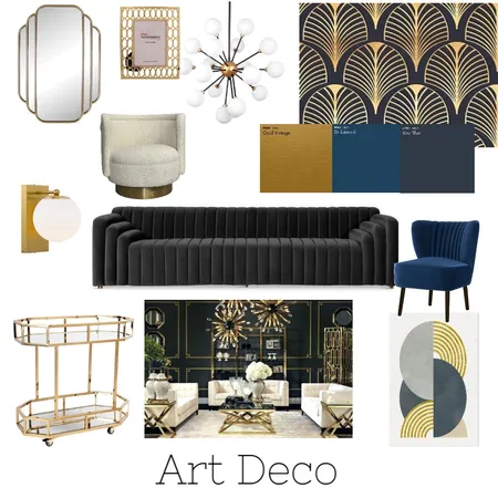 Art Deco Interior Design Mood Board by Efi Papasavva on Style Sourcebook