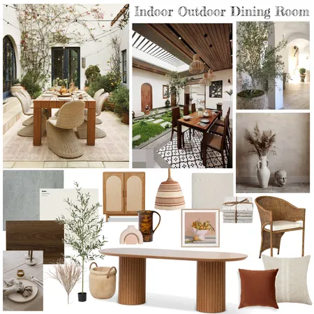 Indoor Outdoor Dining Room Interior Design Mood Board by emmakessell on Style Sourcebook