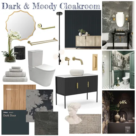 Dark & Moody Cloakroom Interior Design Mood Board by emmakessell on Style Sourcebook