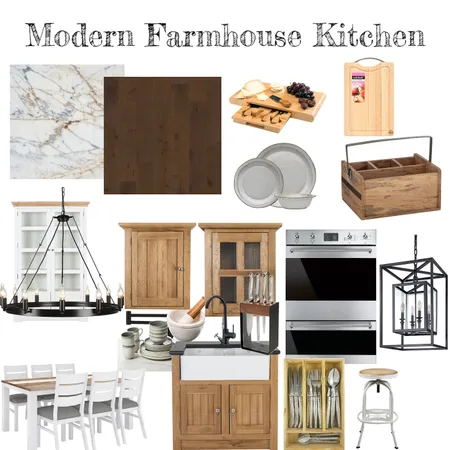 Modern Farmhouse Kitchen Interior Design Mood Board by Clyons on Style Sourcebook
