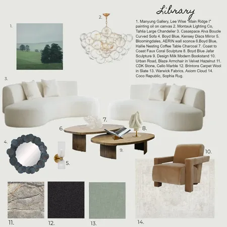 Library Interior Design Mood Board by JessicaHennessey on Style Sourcebook