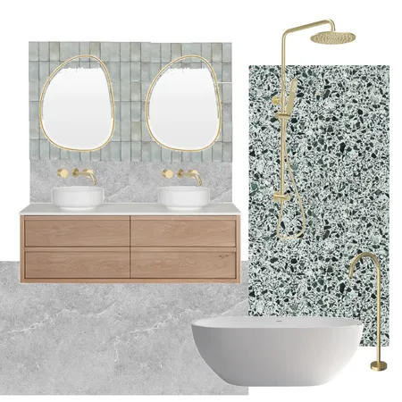 Elly - Brushed Brass - Sage Wall Interior Design Mood Board by Joy on Style Sourcebook