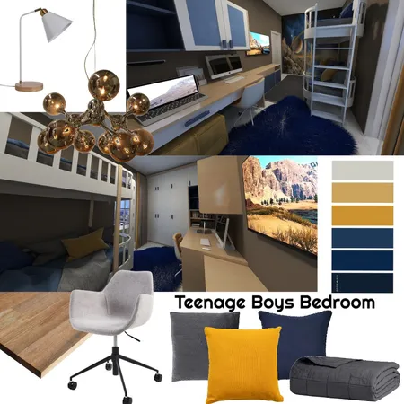 Teenage Boys bedroom Interior Design Mood Board by zoemark on Style Sourcebook
