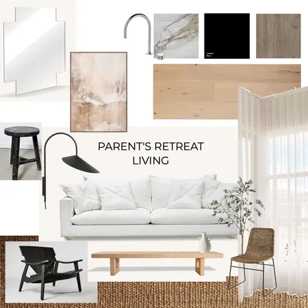 Parent's Retreat - Living Area Interior Design Mood Board by Aime Van Dyck Interiors on Style Sourcebook