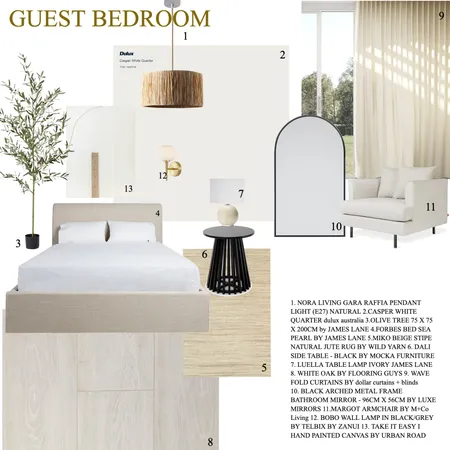 guest bed Interior Design Mood Board by nooreenmulk1 on Style Sourcebook