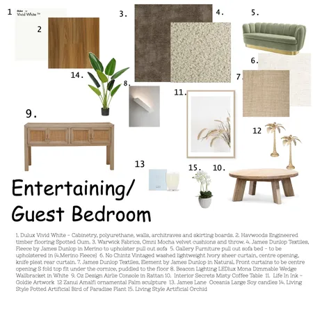 Entertaining/ Guest Bedroom Interior Design Mood Board by DBD on Style Sourcebook