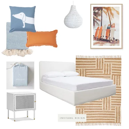 Boy's coastal bedroom Interior Design Mood Board by E N V I S U A L      D E S I G N on Style Sourcebook