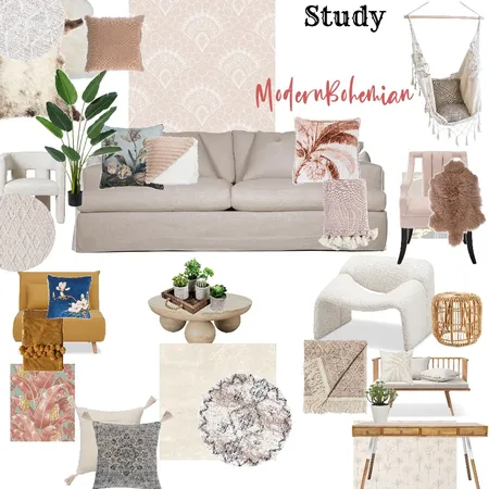 modern bohemian Interior Design Mood Board by naseerahally on Style Sourcebook