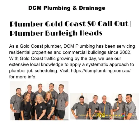 Plumber Gold Coast $0 Call Out | Plumber Burleigh Heads Interior Design Mood Board by DCM Plumbing & Drainage on Style Sourcebook