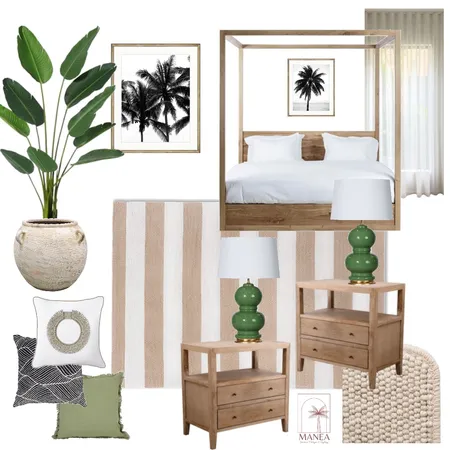 Tropical Master Bedroom Interior Design Mood Board by Manea Interiors on Style Sourcebook