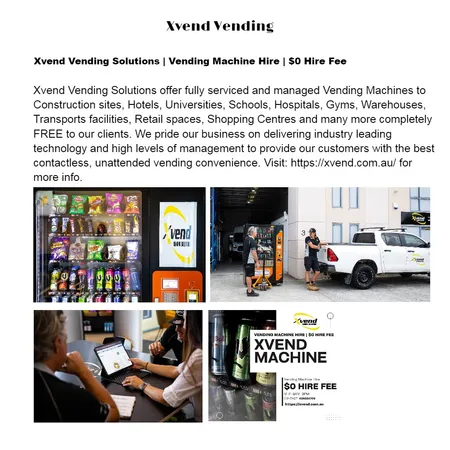 Xvend Vending Solutions | Vending Machine Hire | $0 Hire Fee Interior Design Mood Board by Xvend Vending on Style Sourcebook