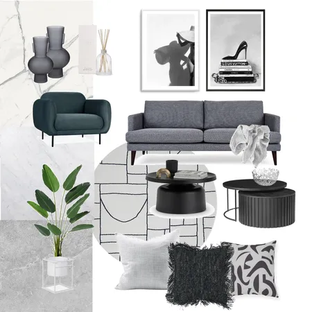 Modern monochrome Interior Design Mood Board by Mc168 on Style Sourcebook