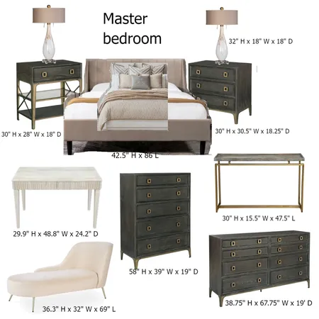 Master Bedroom Interior Design Mood Board by aras on Style Sourcebook
