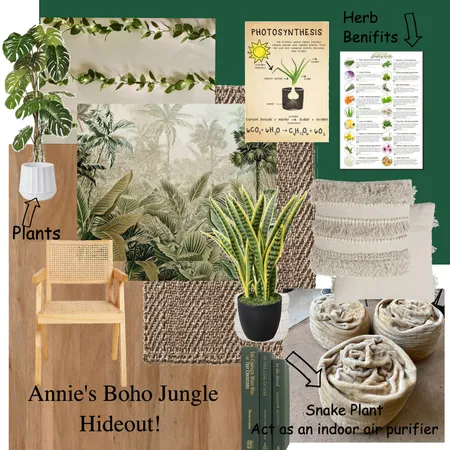 Annies Boho Jungle hideout Interior Design Mood Board by captain&queen on Style Sourcebook