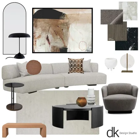 Warm Sienna Living Interior Design Mood Board by DKD on Style Sourcebook