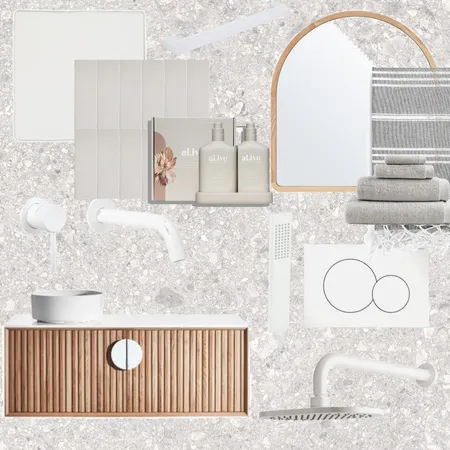 Granny Flat Bathroom Interior Design Mood Board by Palma Beach House on Style Sourcebook