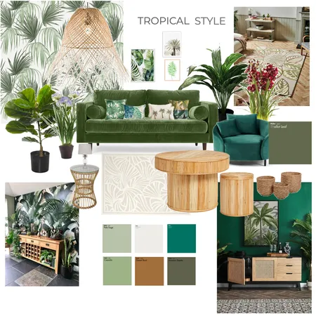 Tropical Style Interior Design Mood Board by Deeksha on Style Sourcebook
