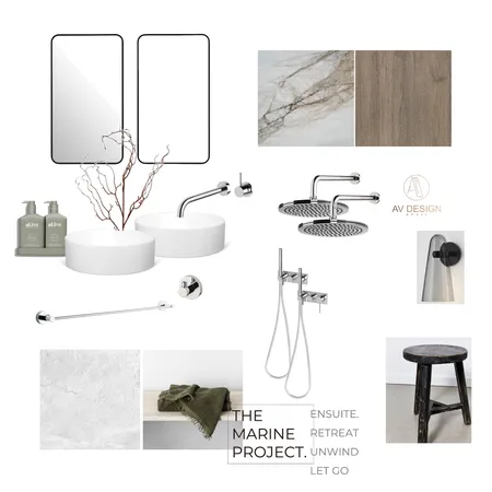 Ensuite Interior Design Mood Board by Aime Van Dyck Interiors on Style Sourcebook