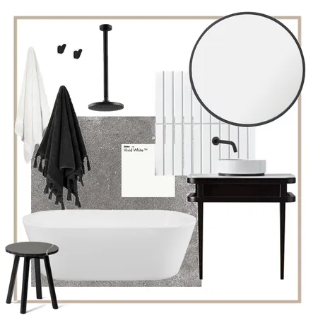 Urban Bathroom Interior Design Mood Board by amillâ studio on Style Sourcebook