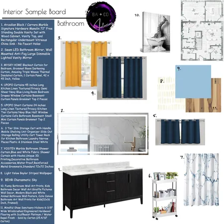 IDI Module 9 Interior Sample Board - Bathroom Interior Design Mood Board by bai12345 on Style Sourcebook