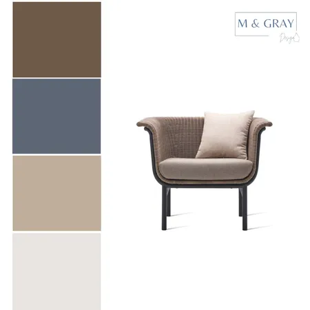 Brown Accented Monochromatic Interior Design Mood Board by M & Gray Design on Style Sourcebook