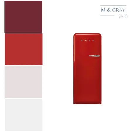 Red Monochromatic Interior Design Mood Board by M & Gray Design on Style Sourcebook