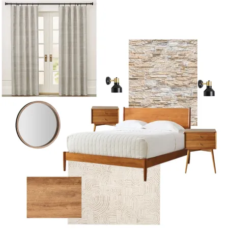 Mid Century Modern Bedroom Interior Design Mood Board by LeanneBloom on Style Sourcebook