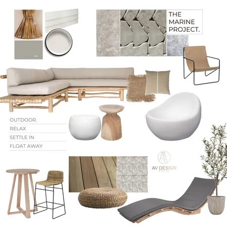 The Marine Project BBQ / Pool Area Interior Design Mood Board by Aime Van Dyck Interiors on Style Sourcebook