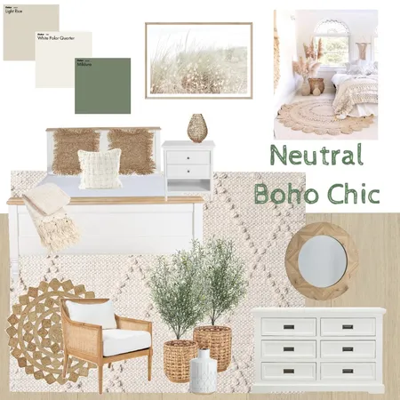 Modern Neutral Boho Interior Design Mood Board by jlaret2017@gmail.com on Style Sourcebook