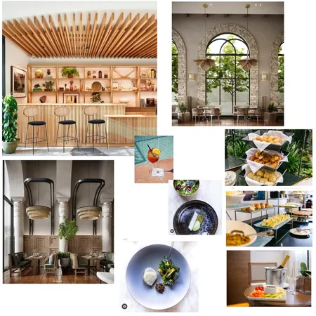 Boutique Hotel Bar Restaurant Interior Design Mood Board by Maria Giannouli Designs on Style Sourcebook