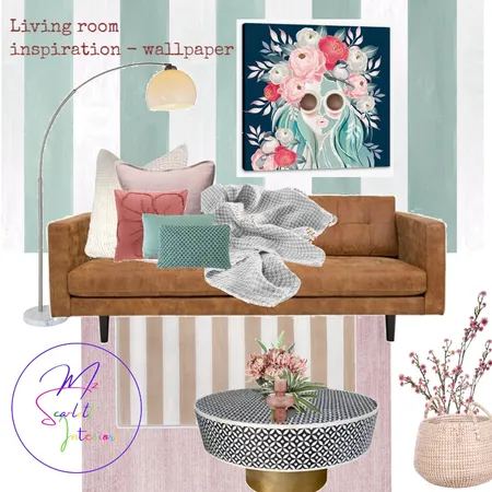 Living room inspiration - wallpaper Interior Design Mood Board by Mz Scarlett Interiors on Style Sourcebook