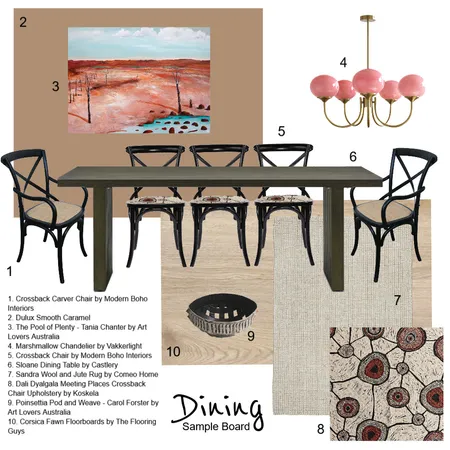 Natural Monochrome Dining Interior Design Mood Board by Greenterior Design on Style Sourcebook