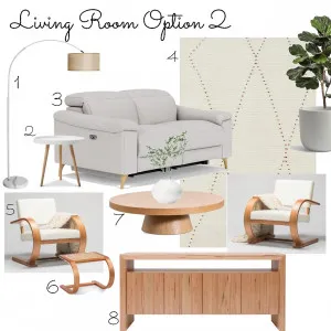 Catherine Living Room Option 2 Interior Design Mood Board by DesignbyFussy on Style Sourcebook