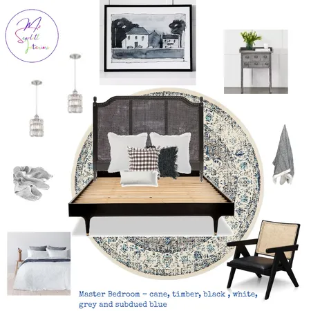 Master Bedroom - subdued hues Interior Design Mood Board by Mz Scarlett Interiors on Style Sourcebook