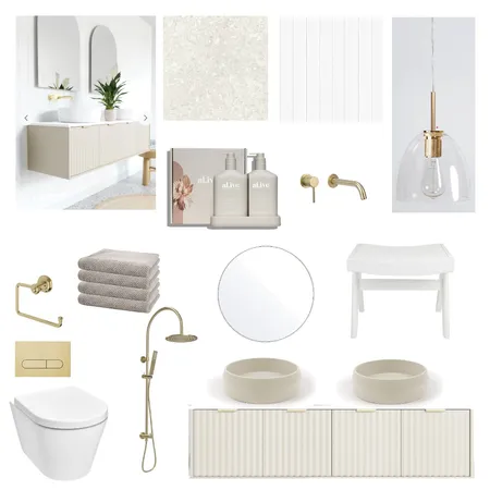 Guest Bathroom Interior Design Mood Board by MaddiePM on Style Sourcebook