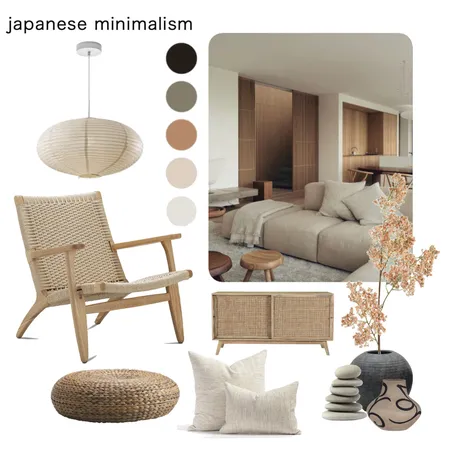 Japanese living room Interior Design Mood Board by jillyzdunich on Style Sourcebook