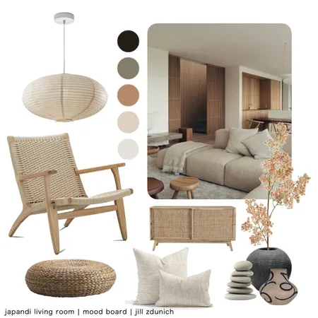 Japandi living room | mood board Interior Design Mood Board by jillyzdunich on Style Sourcebook