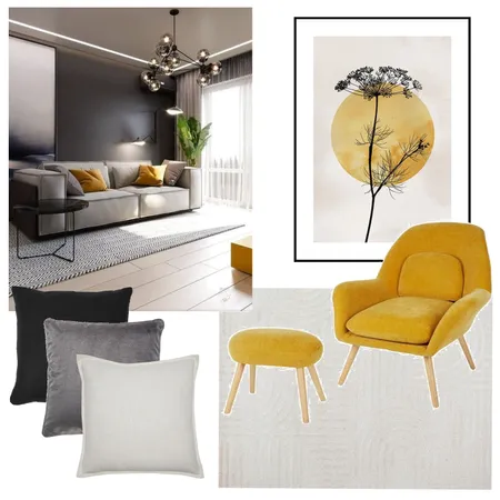 accented achromatic Interior Design Mood Board by mkchatwin on Style Sourcebook
