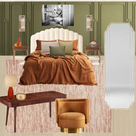 art deco x mid-century master bedroom Interior Design Mood Board by studio.twentyfour on Style Sourcebook