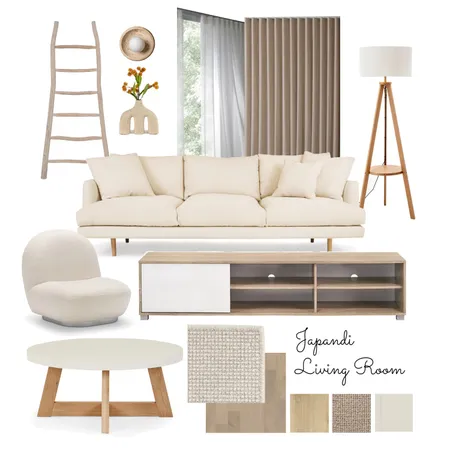 Japandi Living Room Interior Design Mood Board by kamlehcar on Style Sourcebook