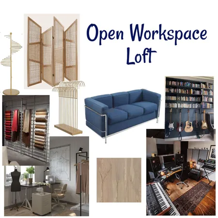 Open Workspace Loft Interior Design Mood Board by vasiliki_gr on Style Sourcebook