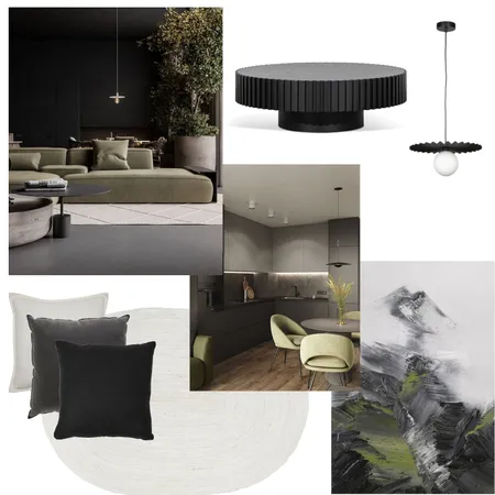 green accented monochromatic Interior Design Mood Board by mkchatwin on Style Sourcebook